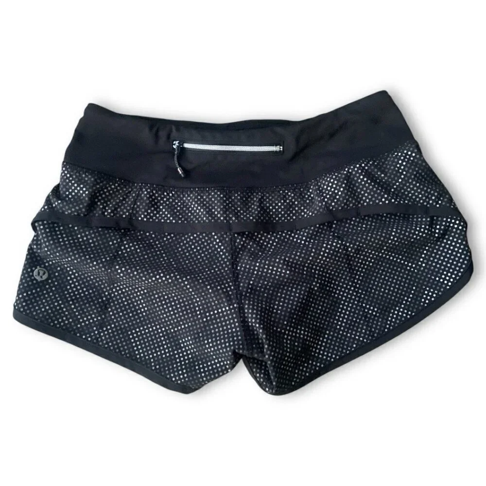 Lululemon Speed Short Ravish Reptile Silver Black / Black Size 2
